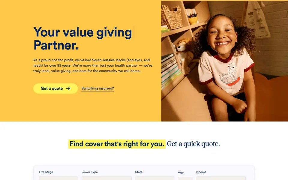 Health Partners website screenshot