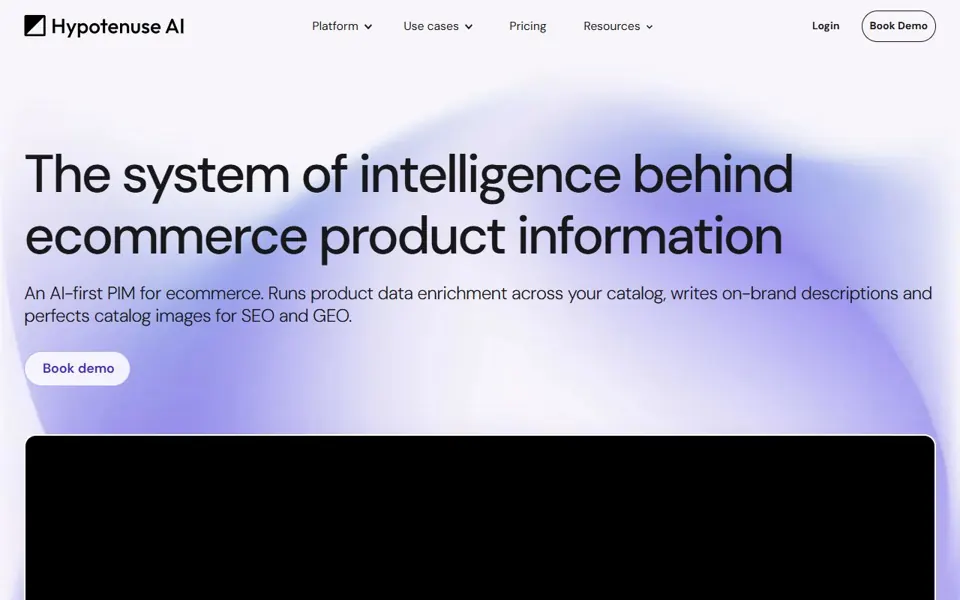 Hypotenuse AI · Website screenshot