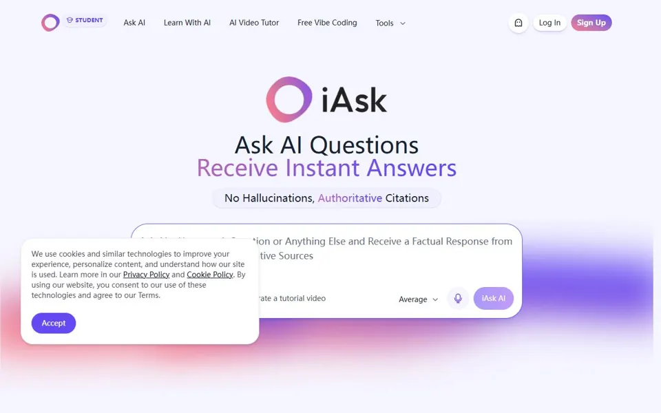 iAsk website screenshot