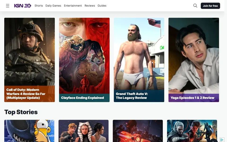 IGN · Website screenshot