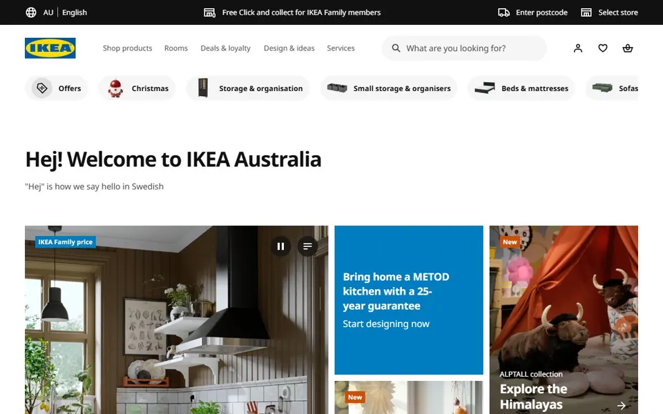 IKEA Australia website screenshot