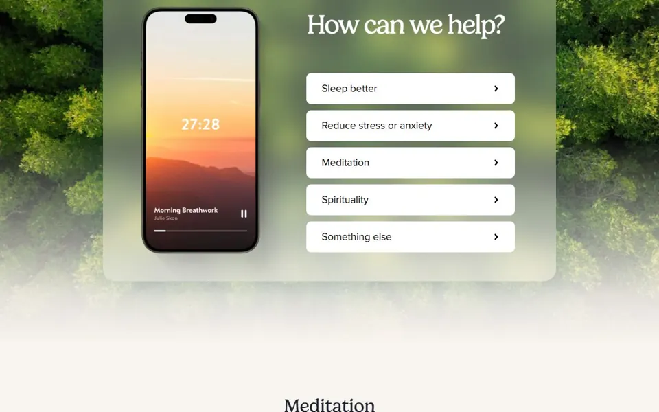 Insight Timer · Website screenshot