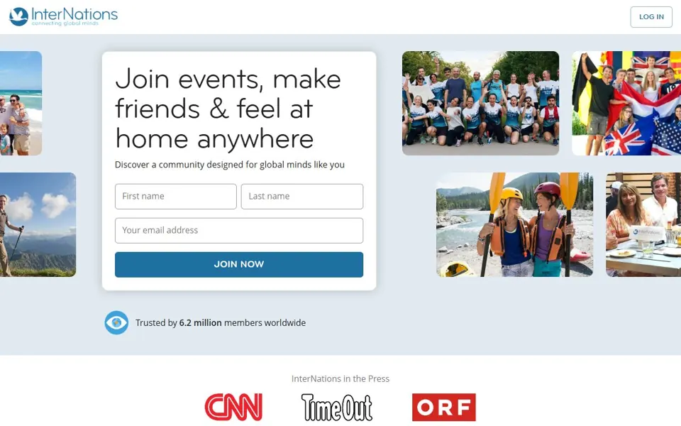 InterNations · Website screenshot
