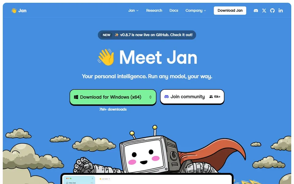 Jan website screenshot