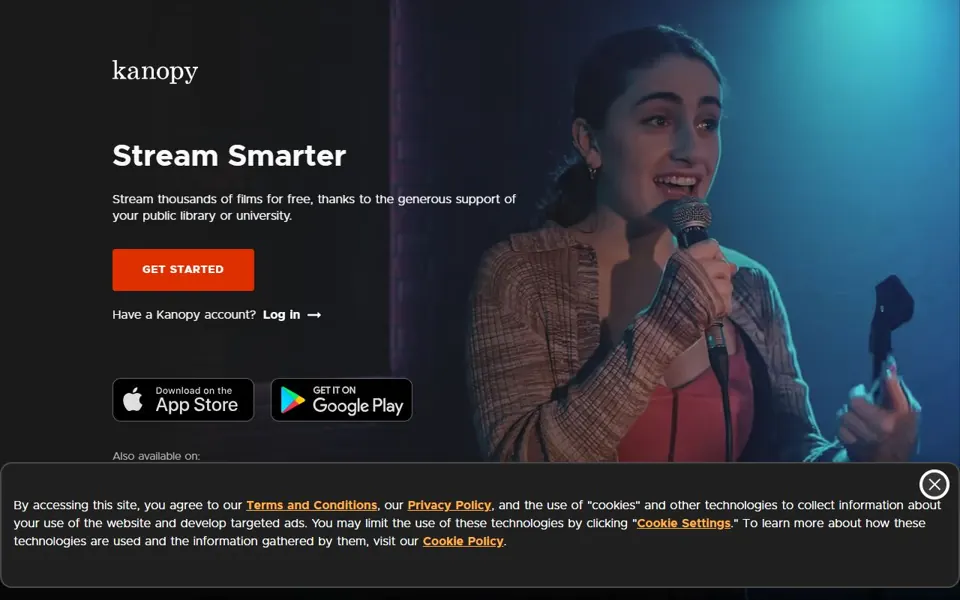 Kanopy website screenshot