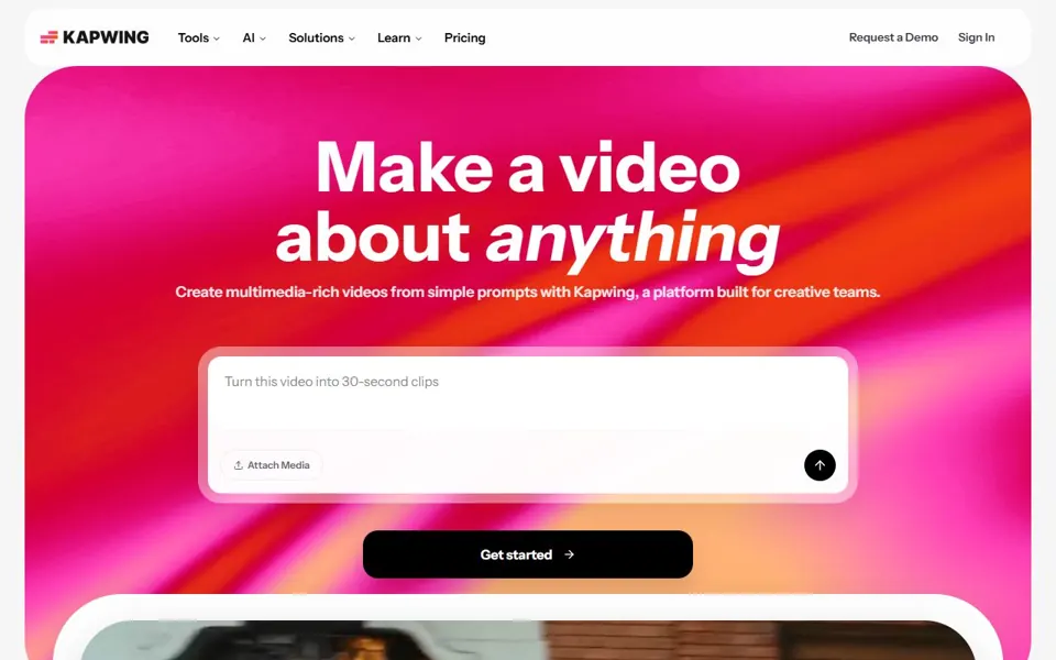 Kapwing website screenshot