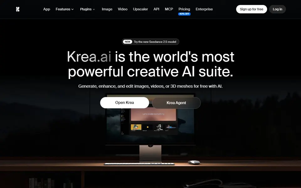 Krea website screenshot