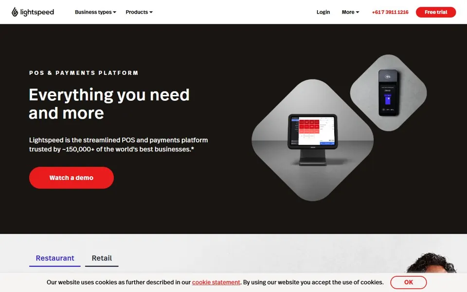 Lightspeed Australia website screenshot