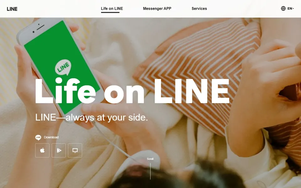 LINE website screenshot