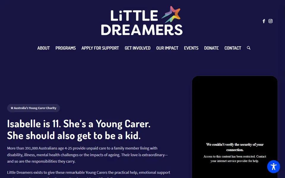 Little Dreamers website screenshot