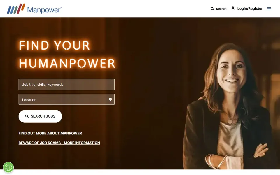 Manpower Australia website screenshot