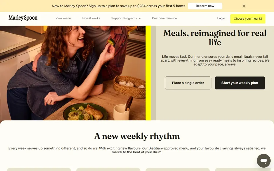 Marley Spoon website screenshot