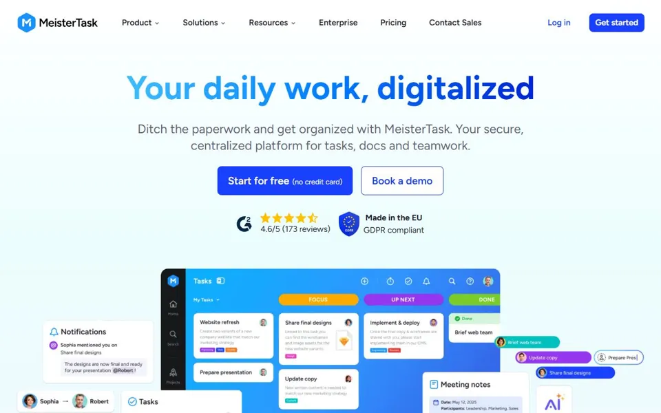MeisterTask website screenshot