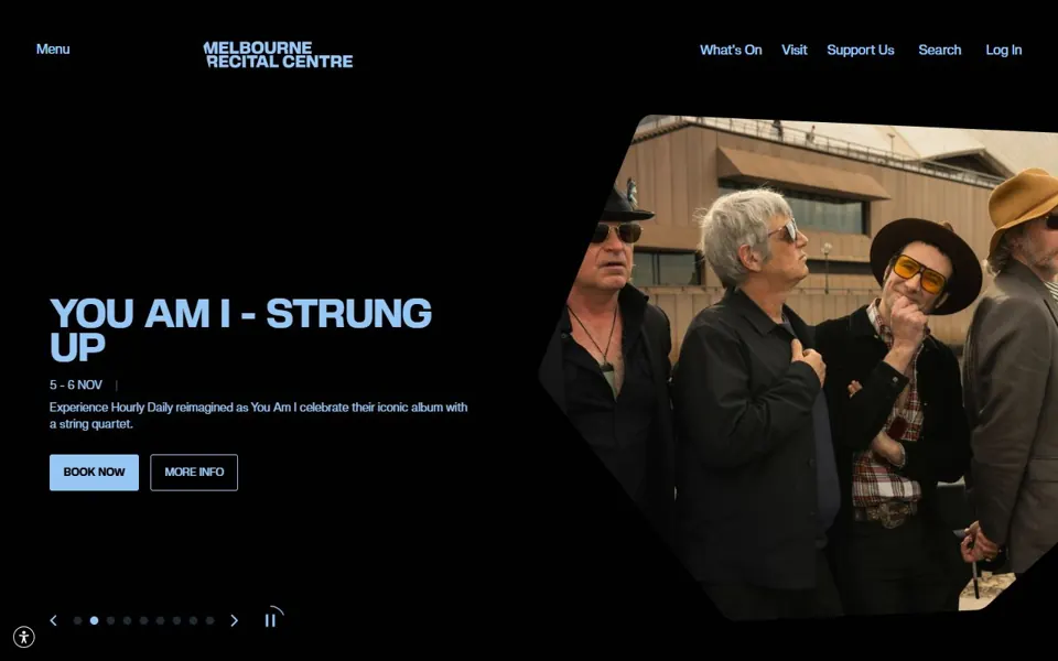 Melbourne Recital Centre website screenshot