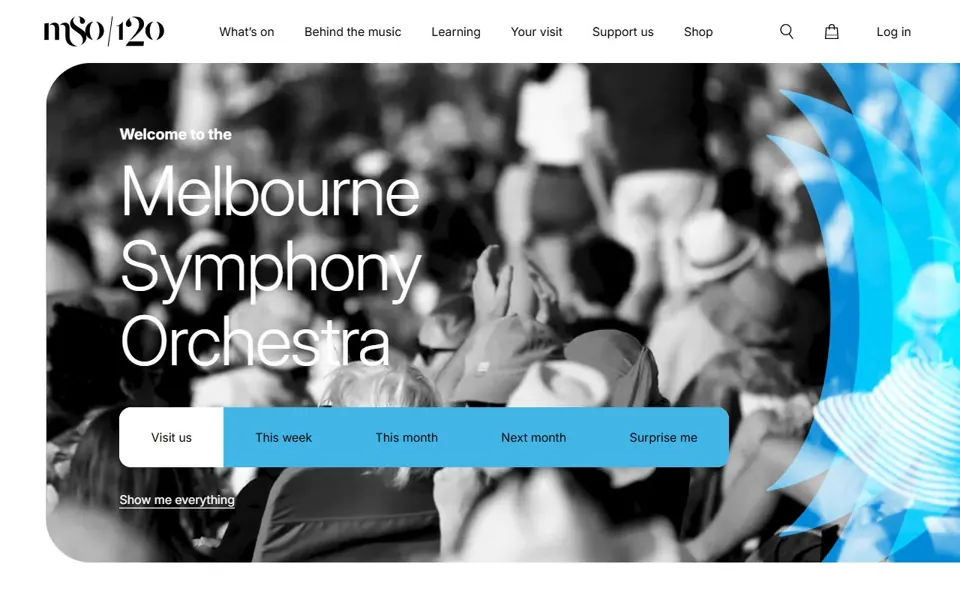 Melbourne Symphony Orchestra website screenshot