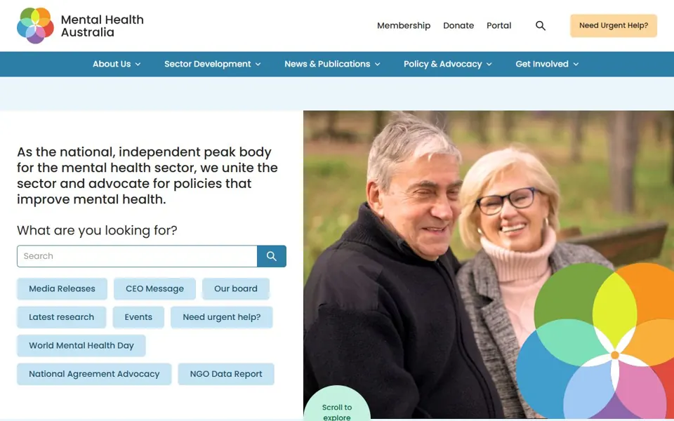 Mental Health Australia website screenshot