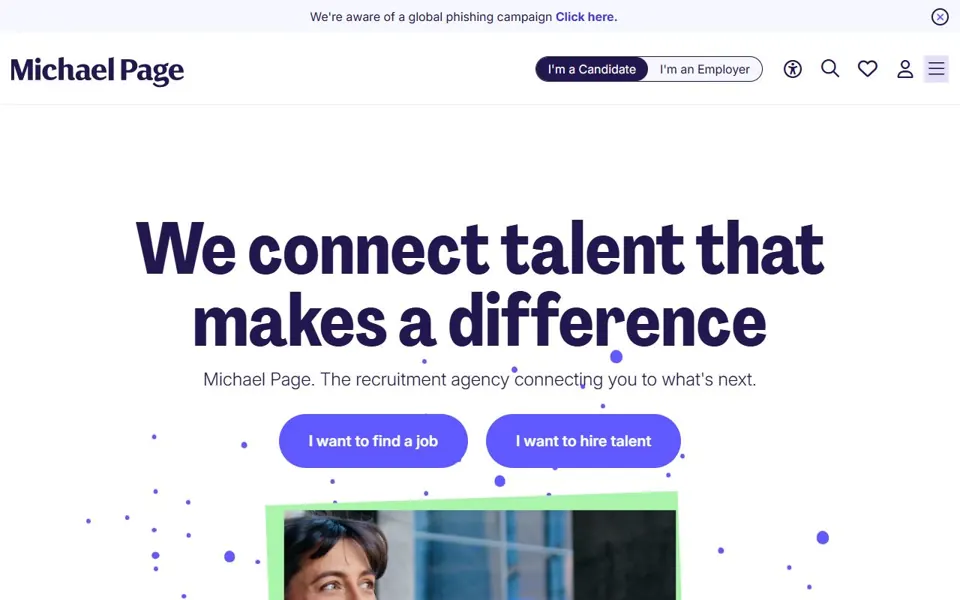Michael Page Australia website screenshot