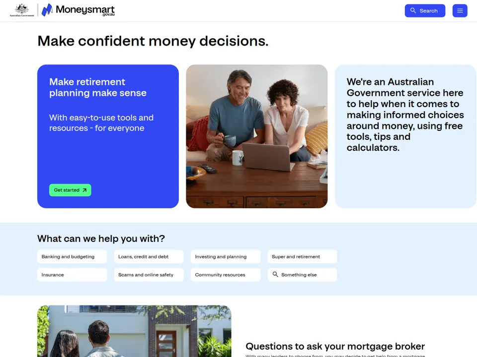 Moneysmart website screenshot