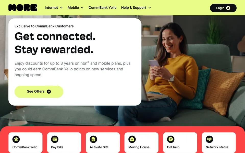 More Telecom website screenshot