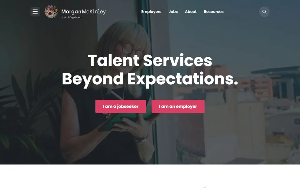Morgan McKinley Australia website screenshot