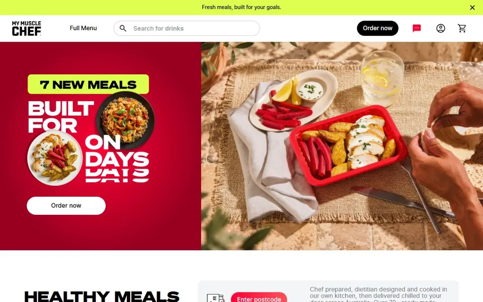 My Muscle Chef website screenshot