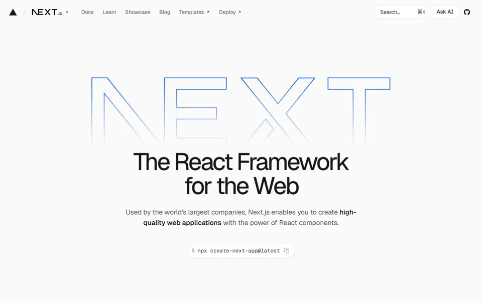 Next.js website screenshot