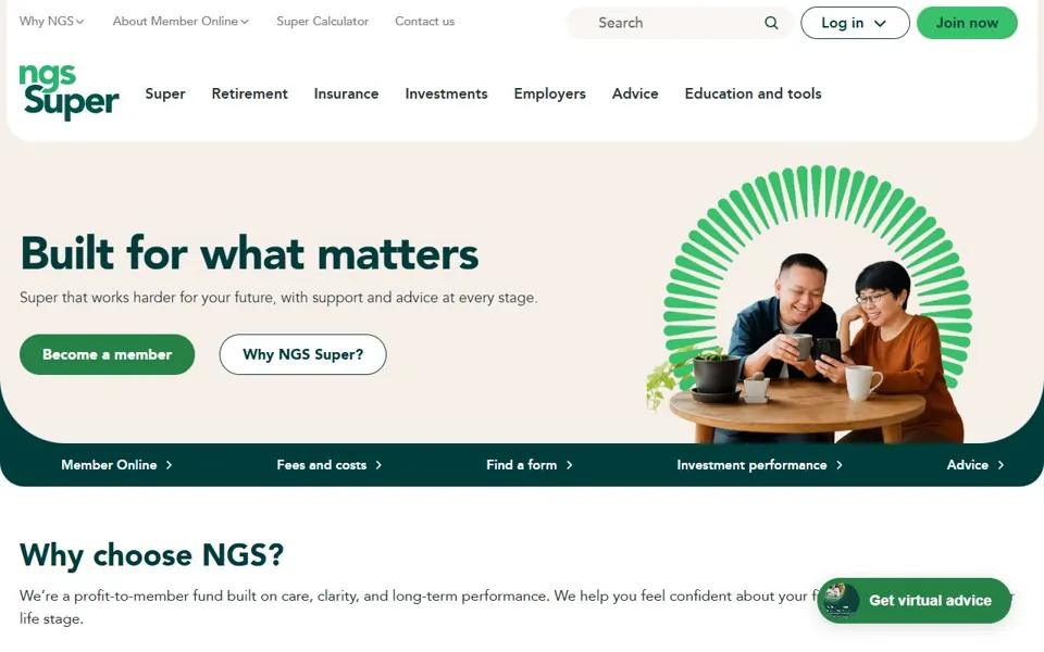 NGS Super website screenshot