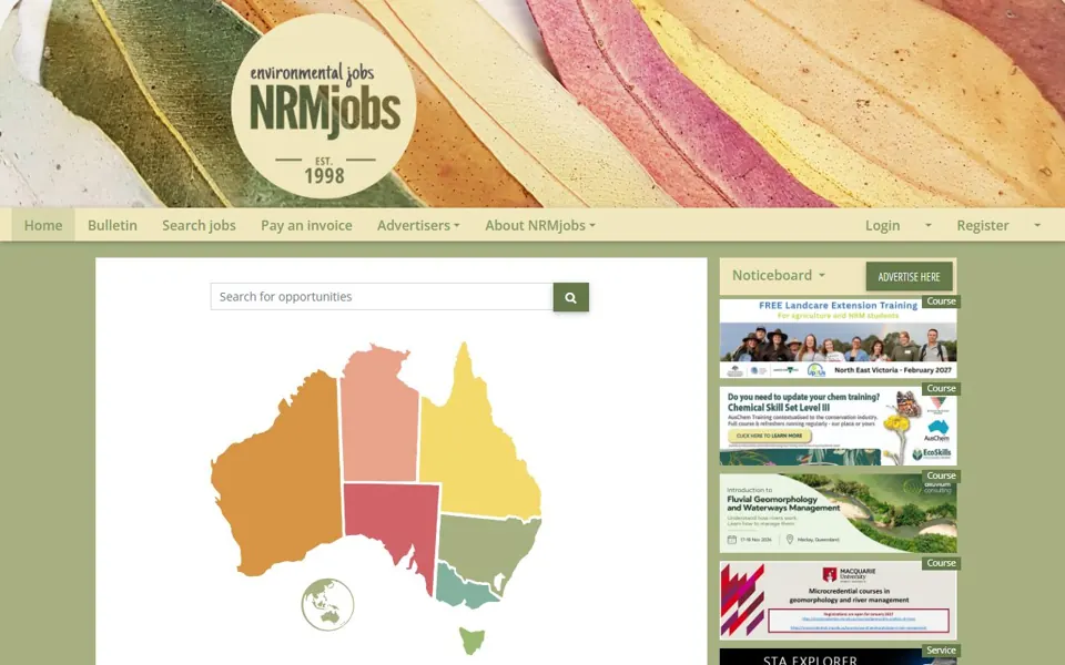 NRMjobs website screenshot