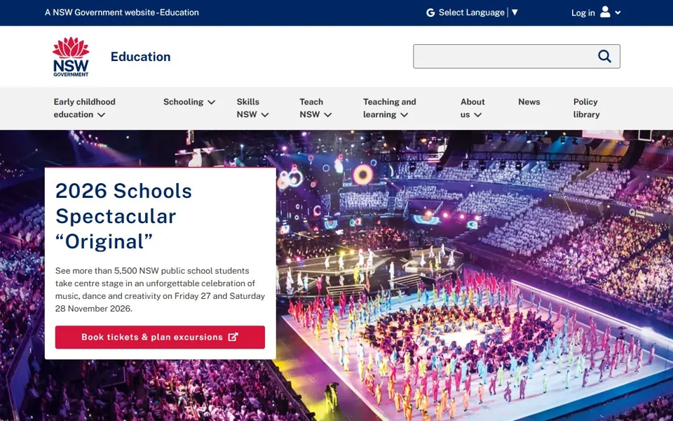 NSW Department of Education website screenshot