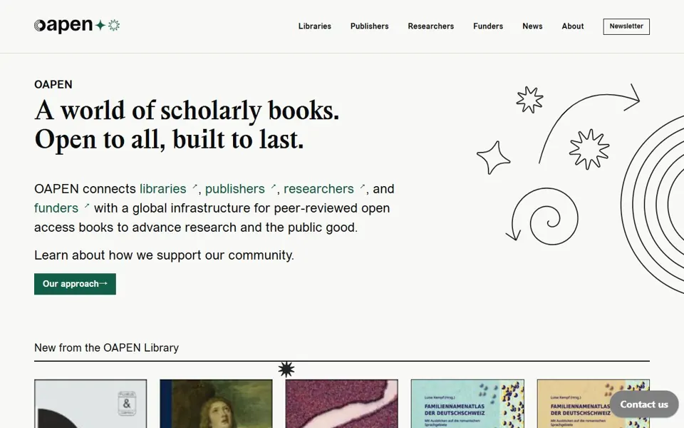 OAPEN website screenshot