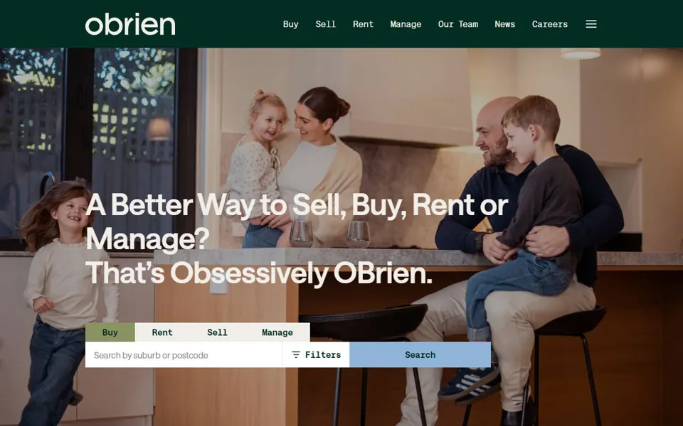 OBrien Real Estate website screenshot