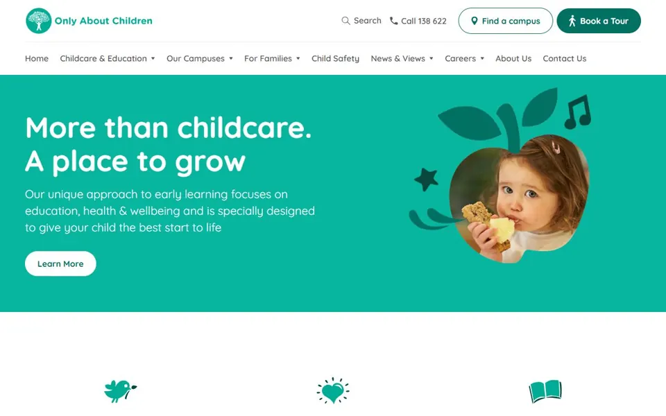 Only About Children website screenshot