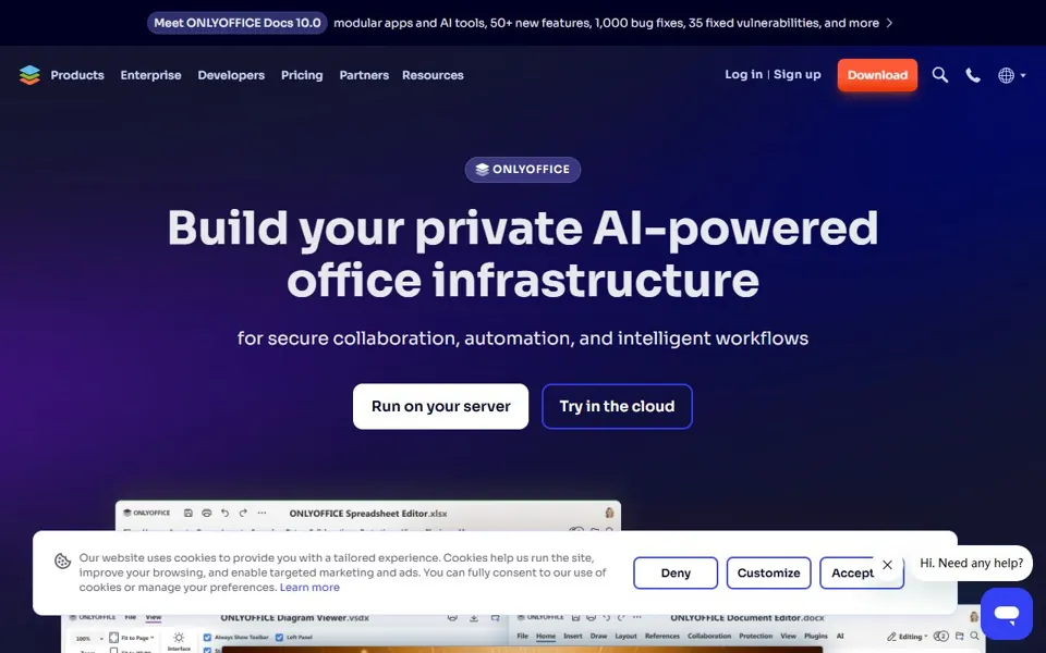 ONLYOFFICE website screenshot