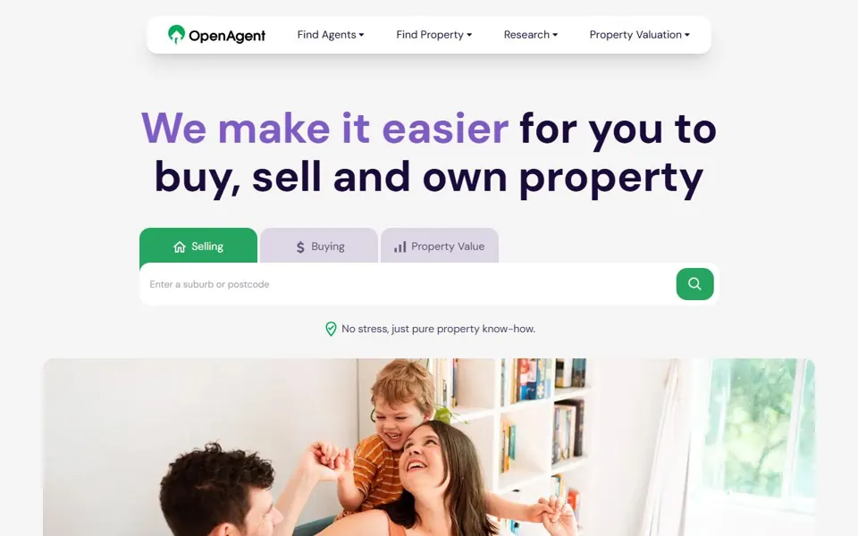 OpenAgent website screenshot