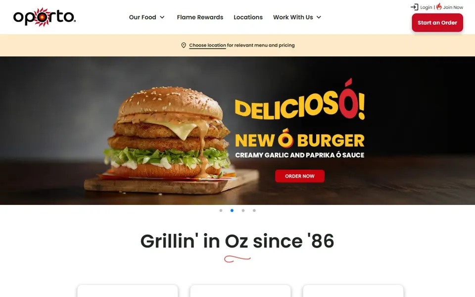 Oporto website screenshot