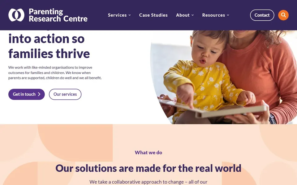 Parenting Research Centre website screenshot
