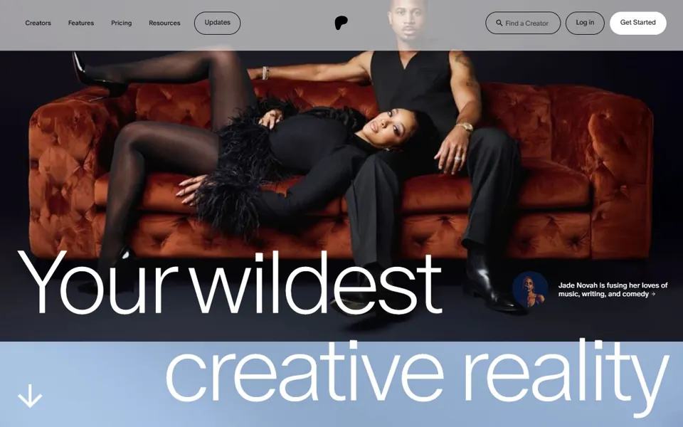 Patreon website screenshot