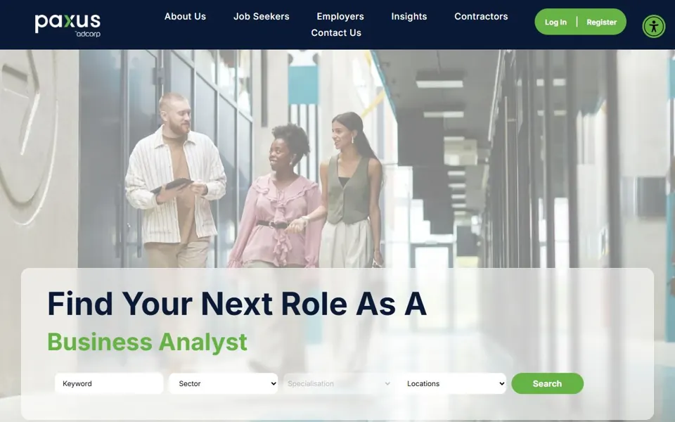 Paxus website screenshot