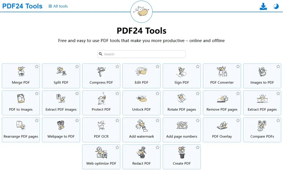PDF24 Tools website screenshot