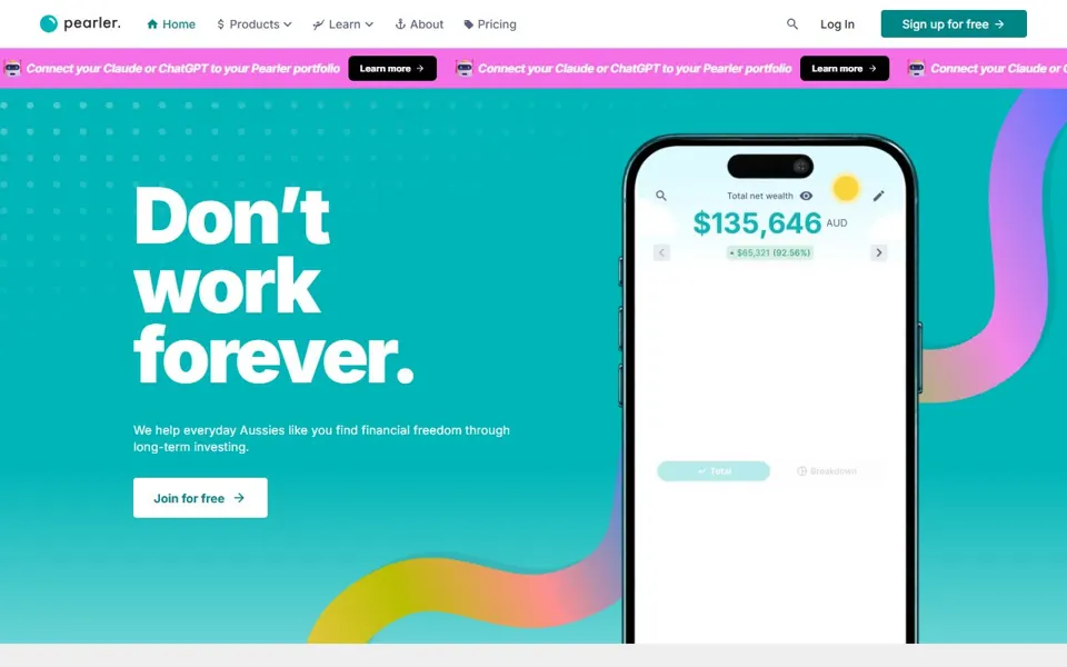 Pearler website screenshot