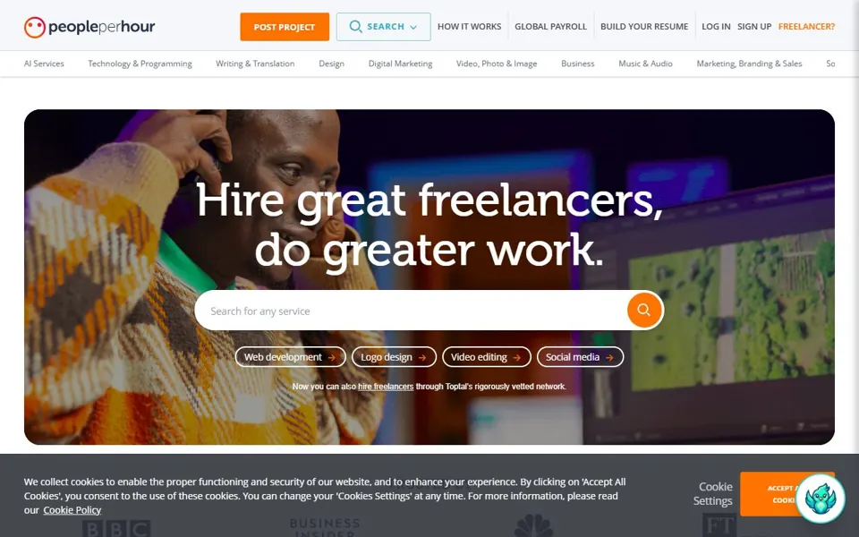 PeoplePerHour website screenshot