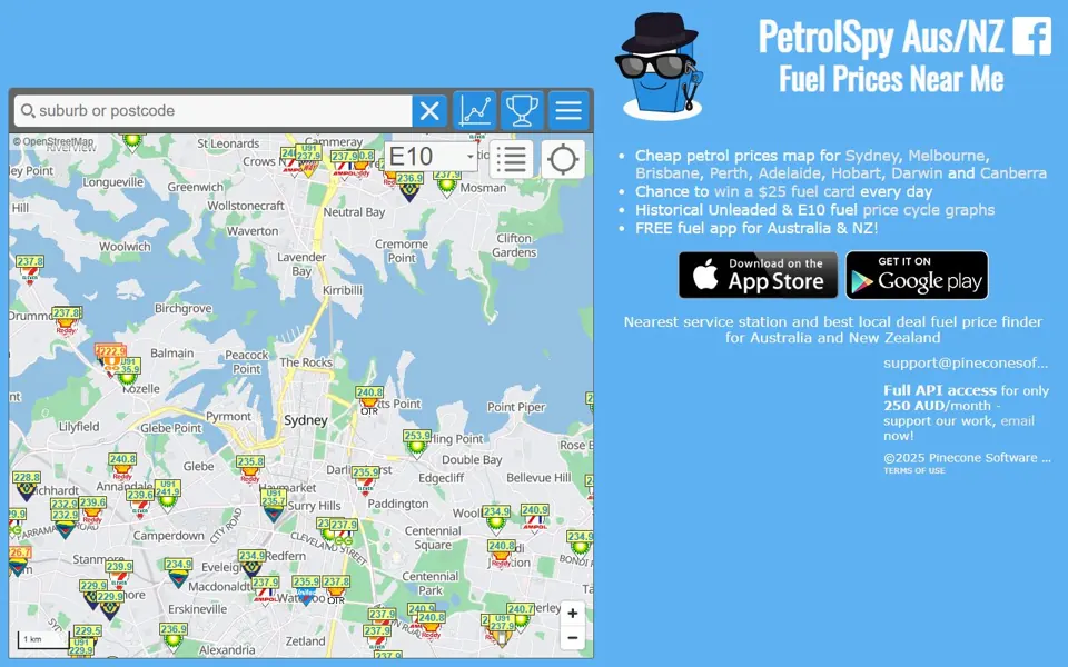 Petrol Spy website screenshot