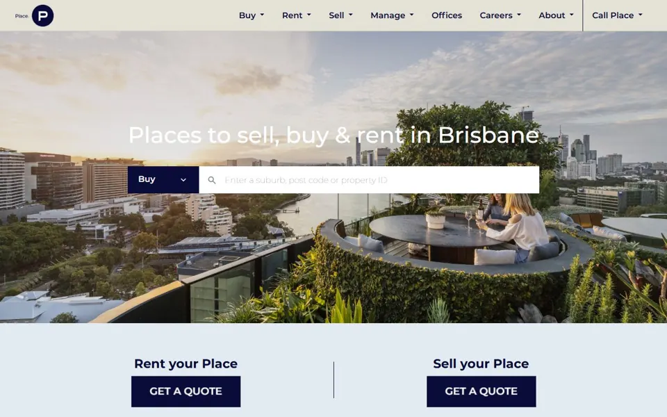 Place Estate Agents website screenshot