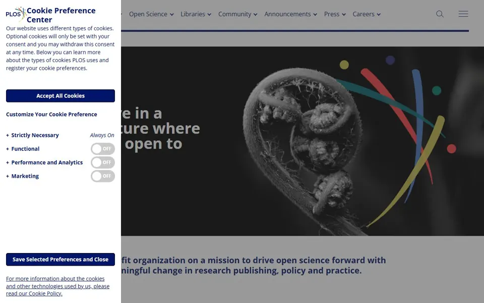 PLOS · Website screenshot