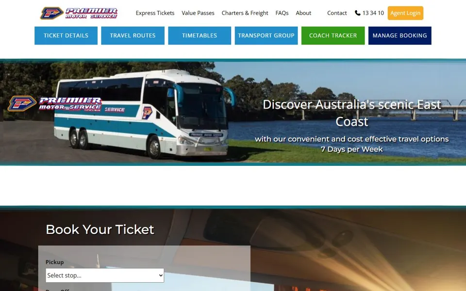 Premier Motor Service website screenshot