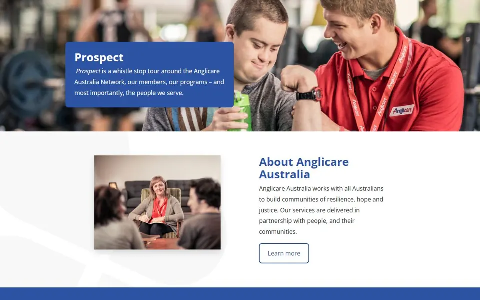 Anglicare Australia website screenshot