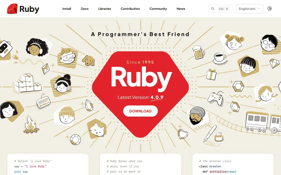 Ruby website screenshot