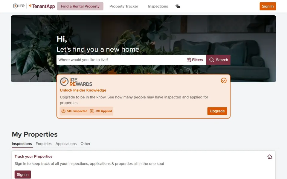 TenantApp website screenshot