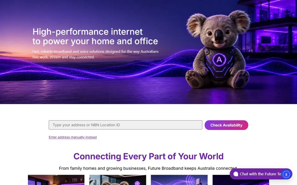 Future Broadband website screenshot
