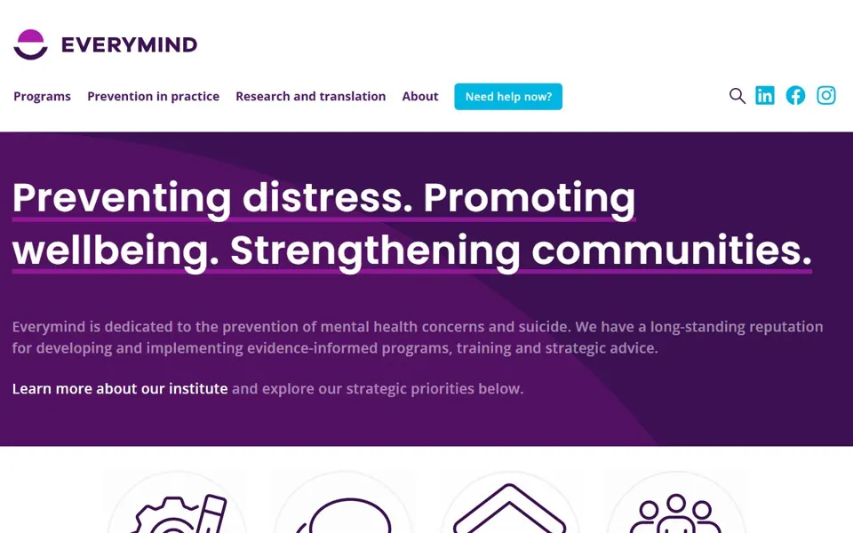 Everymind website screenshot